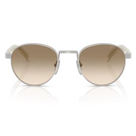 Prada PR B52S 1BC80K 49 Oval Gri Metal Unisex Güneş Gözlüğü