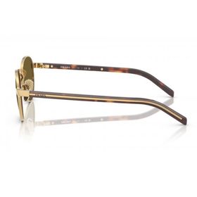 Prada PR B52S 5AK09Z 49 Oval Gold Metal Unisex Güneş Gözlüğü