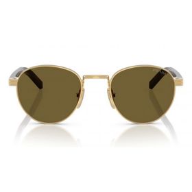 Prada PR B52S 5AK09Z 49 Oval Gold Metal Unisex Güneş Gözlüğü