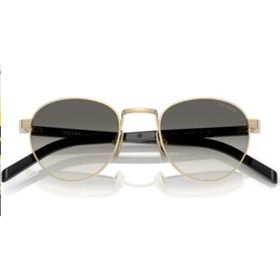 Prada PR B52S ZVN02C 49 Oval Gold Metal Unisex Güneş Gözlüğü