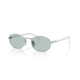 Prada PR B53S 1BC40N 52 Oval Gri Metal Unisex Güneş Gözlüğü