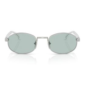 Prada PR B53S 1BC40N 52 Oval Gri Metal Unisex Güneş Gözlüğü