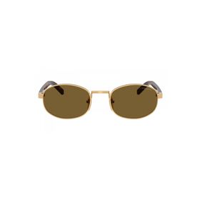 Prada PR B53S 5AK09Z 52 Oval Gold Metal Unisex Güneş Gözlüğü