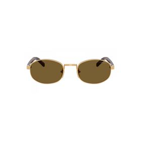 Prada PR B53S 5AK09Z 52 Oval Gold Metal Unisex Güneş Gözlüğü