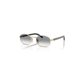 Prada PR B53S ZVN02C 52 Oval Gold Metal Unisex Güneş Gözlüğü
