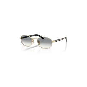 Prada PR B53S ZVN02C 52 Oval Gold Metal Unisex Güneş Gözlüğü