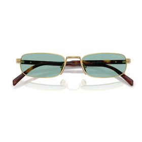Prada PR B54S 5AK40K 54 Unisex Dikdörtgen Gold Metal Güneş Gözlüğü