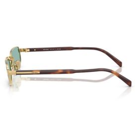 Prada PR B54S 5AK40K 54 Unisex Dikdörtgen Gold Metal Güneş Gözlüğü