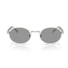 Prada PR B56S 23E50Q 52 Oval Beyaz Kombine Unisex Güneş Gözlüğü