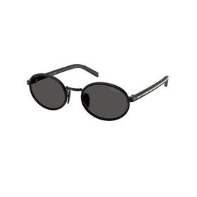 Prada PR B56S AAV08Z 52 Oval Siyah Kombine Kemik Unisex Güneş Gözlüğü