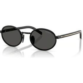 Prada PR B56S AAV08Z 52 Oval Siyah Kombine Kemik Unisex Güneş Gözlüğü