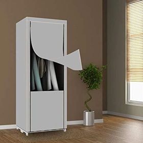 Prado Gri Slim Fit Çelik Profilli Varyant Bez Dolap