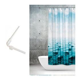 Prado Stone 120x200 cm Banyo Perdesi ve Askı