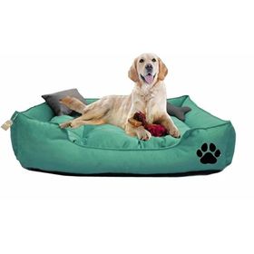 Prado Yıkanabilir Büyük Irk 90x70 cm Yeşil Köpek Yatağı Minder