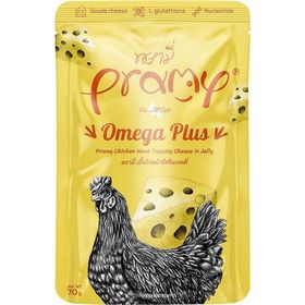 Pramy Omega Plus Jelly 70 gr Tavuklu ve Peynirli Yetişkin Kedi Konserve Maması