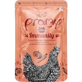Pramy Sos İçinde Tavuklu Bal Kabaklı ve Havuçlu 70 GR Yetişkin Kuru Kedi Maması