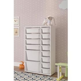 Pratico 2D4K8U Beyaz Çok Amaçlı Oyuncak Dolabı