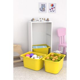 Pratico 3 Derin Sepetli Sarı Oyuncak Dolabı