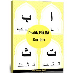 Pratik Elif-BA Kartları Laminasyonlu Sert Kartlar Enine Boyuna Eğitim