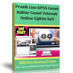 Pratik Lise KPSS Genel Kültür Genel Yetenek Online Eğitim Seti