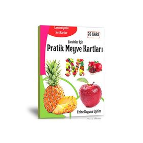 Pratik Meyve Kartları Laminasyonlu Sert Kartlar Enine Boyuna Eğitim