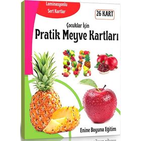 Pratik Meyve Kartları Laminasyonlu Sert Kartlar Enine Boyuna Eğitim