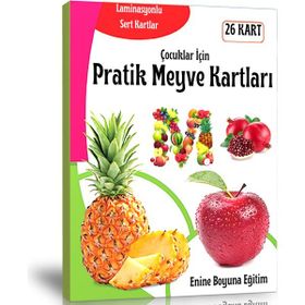 Pratik Meyve Kartları Laminasyonlu Sert Kartlar Enine Boyuna Eğitim