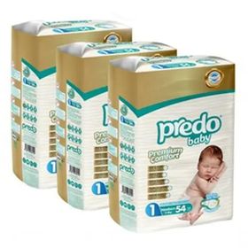 Predo Baby Premium Comfort No:1 Yenidoğan 162 Adet Bebek Bezi