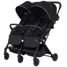 Prego 2236 London Yanyana Siyah İkiz Bebek Arabası