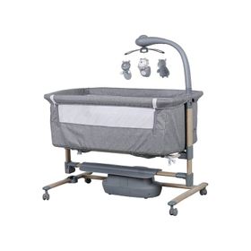 Prego 4091 Carmela Anne Yanı Gri Elektrikli Beşik