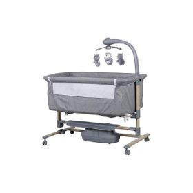 Prego 4091 Carmela Anne Yanı Gri Elektrikli Beşik