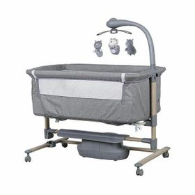 Prego 4091 Carmela Anne Yanı Gri Elektrikli Beşik