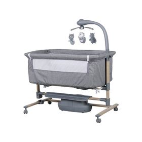 Prego 4091 Carmela Anne Yanı Gri Elektrikli Beşik