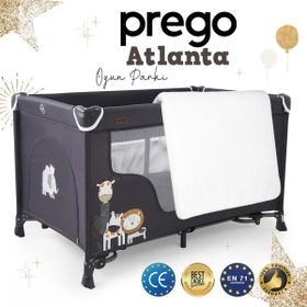 Prego Atlanta 70x120 cm Gri Oyun Parkı+ Yatak Hediyeli