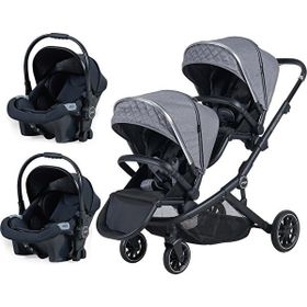 Prego Gri İbiza Plus İkiz Travel Bebek Arabası