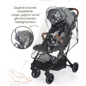 Prego Lotus 2033 Gri Kabin Tipi Bebek Arabası