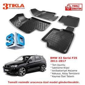 Premium Bmw X3 Serisi F25 3D Havuzlu Paspas