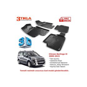 Premium Citroen Berlingo II 90HP 3D Havuzlu Paspas