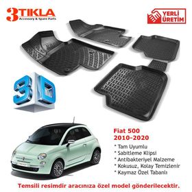 Premium Fiat 500 3D Havuzlu Paspas