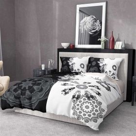 Premium Luxury 3d Pamuk Saten Black & White Çift Kişilik Nevresim Takımı