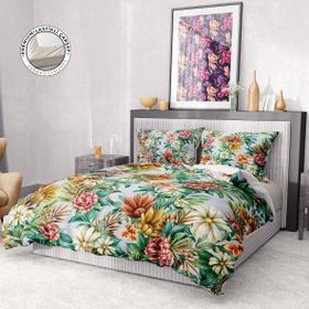 Premium Luxury Daisy 3D Pamuk Saten Çift Kişilik Nevresim Takımı