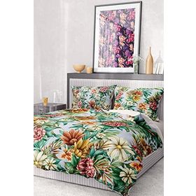 Premium Luxury Daisy 3D Pamuk Saten Çift Kişilik Nevresim Takımı