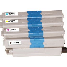 Premium Oki C510DN 4 Renk Uyumlu Muadil Toner Seti
