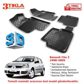 Premium Renault Clio 2 3D Havuzlu Paspas