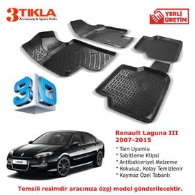 Premium Renault Laguna III 3D Havuzlu Paspas