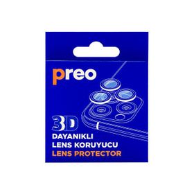 Preo Dayanıklı iPhone 13 Pro /13 Pro Max Üçlü 3D Lens Lens Koruma