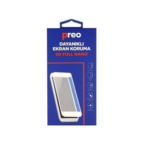 Preo İPhone 8 Beyaz 5D Full Nano Premium Dayanıklı Ön-Arka Ekran Koruması