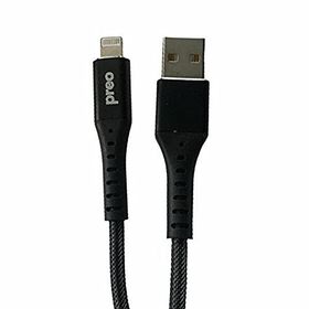 Preo My Mobile Premium MMU44 2.1A Lightning Siyah Örgü Cep Telefonu Şarj Ve Data Kablosu