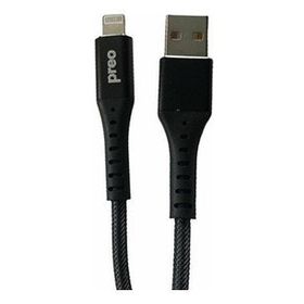 Preo My Mobile Premium MMU44 2.1A Lightning Siyah Örgü Cep Telefonu Şarj Ve Data Kablosu