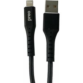 Preo My Mobile Premium MMU44 2.1A Lightning Siyah Örgü Cep Telefonu Şarj Ve Data Kablosu